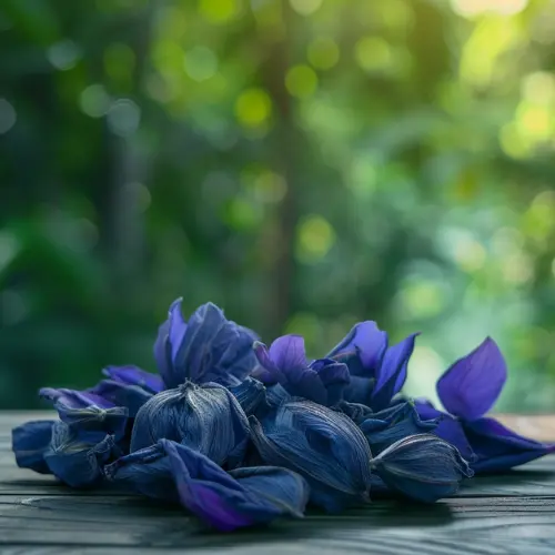 Blauwe lotusbladeren