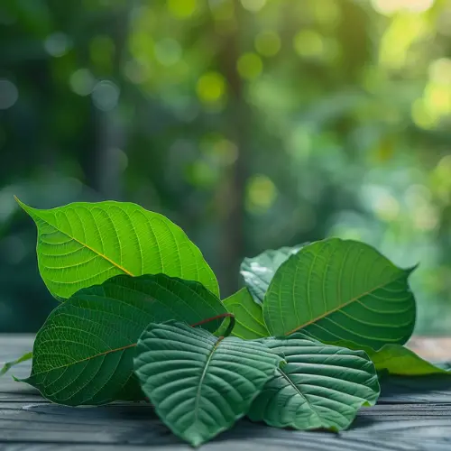 Kratom bladeren